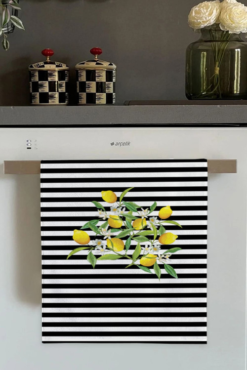 Sarı Limon Desenli Fırın Mutfak Havlusu 30x50cm