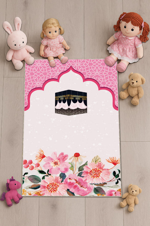 Pembe Kabe Temalı Kız Çocuk Seccadesi CS17