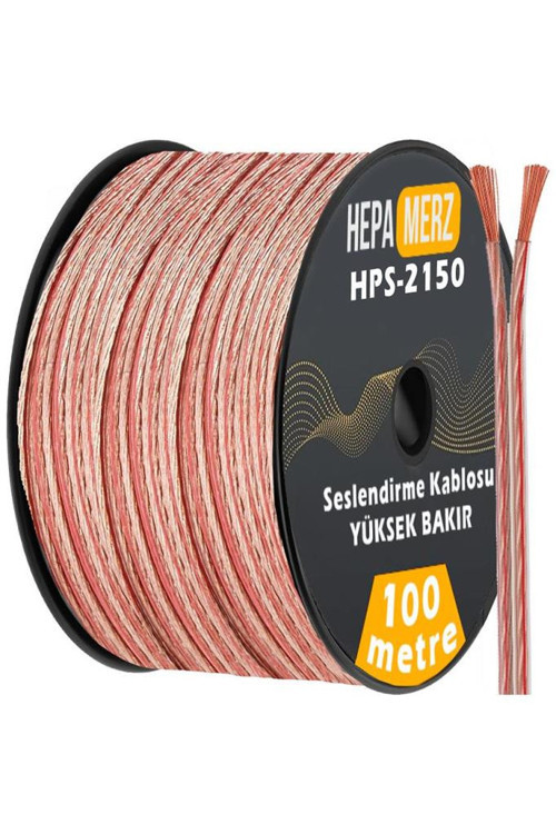 HPS-2150 Bakır Ses Hoparlör Kablosu 2x1.5 mm 100 Mt.