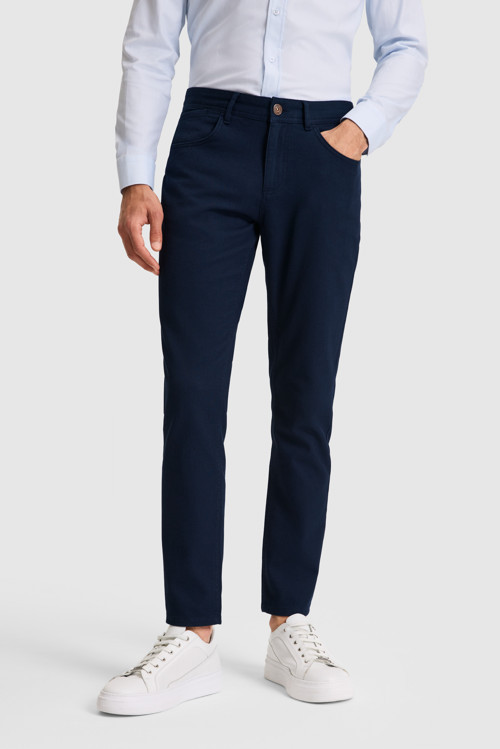 Erkek Lacivert Kanvas Pantolon 50326183-VR033