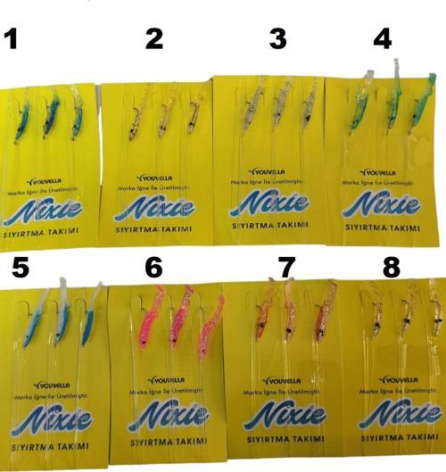 Nixie 1 Metre Sıyırtma Kuyruklu Silikon Takımı 1 Adet 10