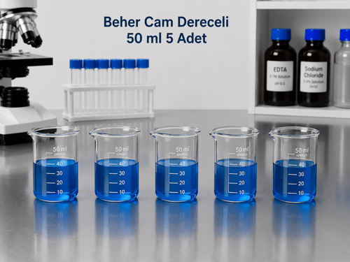 Beher Cam Dereceli 50 ml 5 Adet