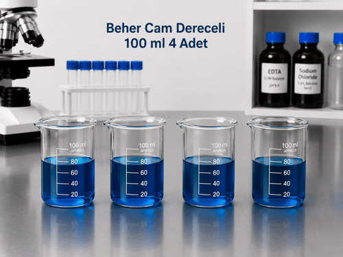 Beher Cam Dereceli 100 ml 4 Adet