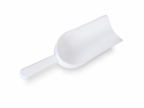 Plastik Kürek Beyaz - 250ml - Dibi Düz - Numune Küreği