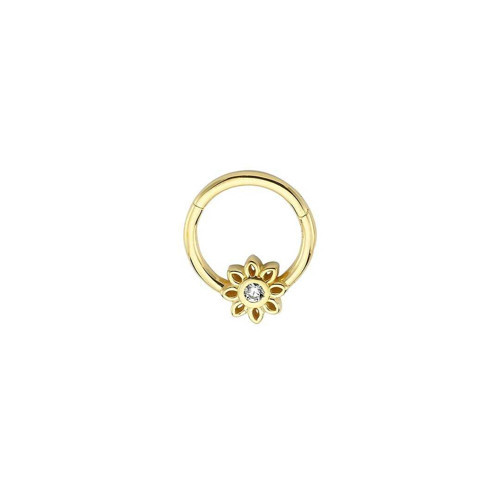 Tektaş Çiçek Motifli Helix Piercing