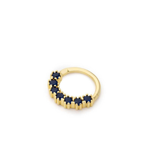 Lacivert Sıra Taşlı Helix Piercing