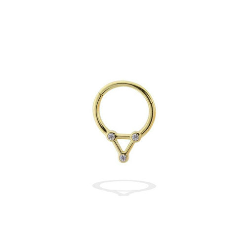 Taşlı Üçgen Helix Piercing
