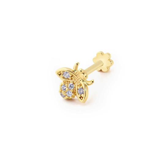 Arı Desen Taşlı Tragus Piercing