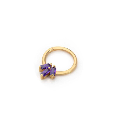 Üçlü Mor Baget Helix Piercing