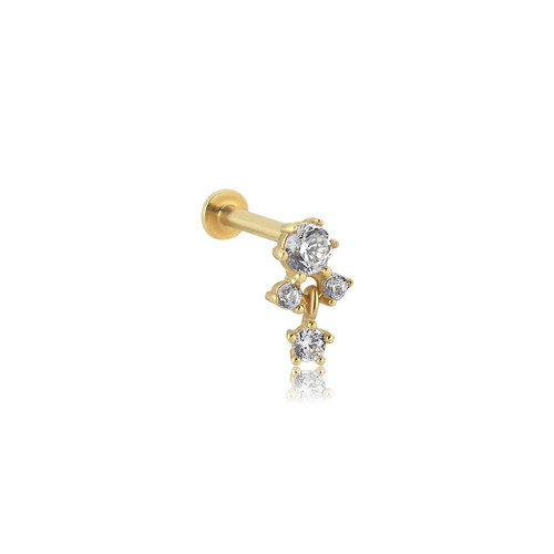 Taşlı Sallantılı Tragus Piercing
