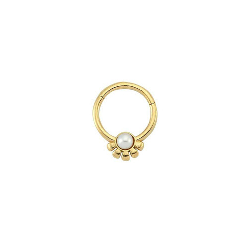 İncili Yarım Papatya Helix Piercing
