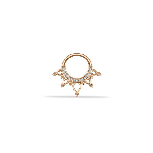 Taşlı Taç Motifli Helix Piercing