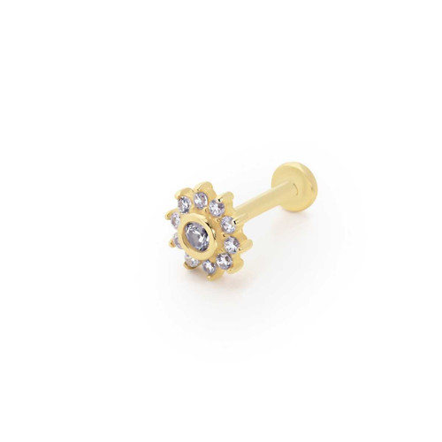 Taşlı Çiçek Tragus Piercing