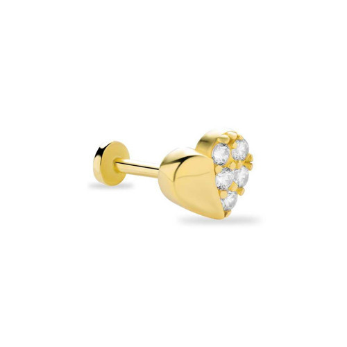 Yarısı Taşlı Kalp Tragus