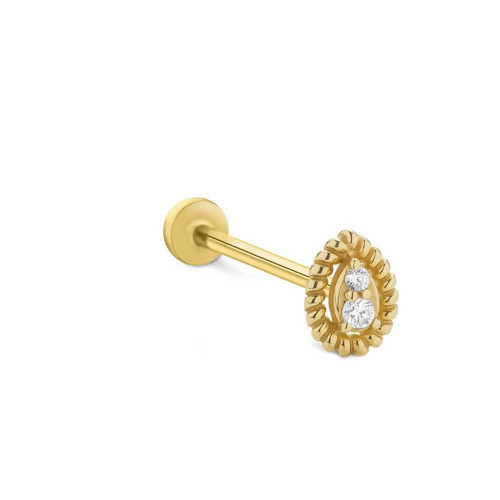 Burgulu Mini Taş Tragus Piercing