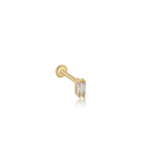 Double Baget Altın Tragus Piercing