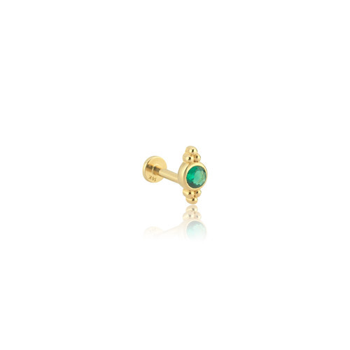 Green Dot Tragus Piercing