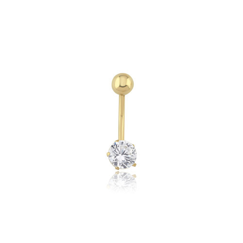 Taşlı Altın Göbek Piercing