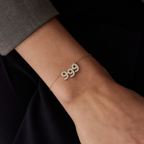 999 Taşlı Manifest Bileklik