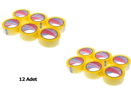 Bant Şeffaf Koli Bandı Bantı / 45 mm x 100 Metre / 2 Adet 6'lı Paket