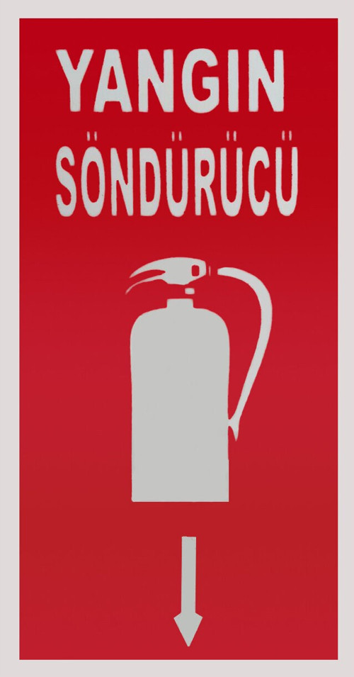 Yangın Söndürücü Yer Gösterir Levha