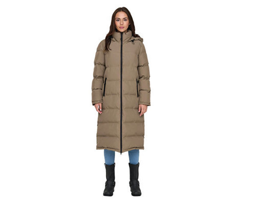 Onlpaula Premium Puffer Kadın Günlük Mont 15326655-WALNUT Krem