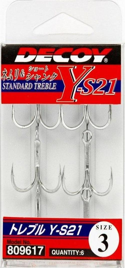 Y-S21 Standart Treble Üçlü Maket Balık İğnesi 6 No.