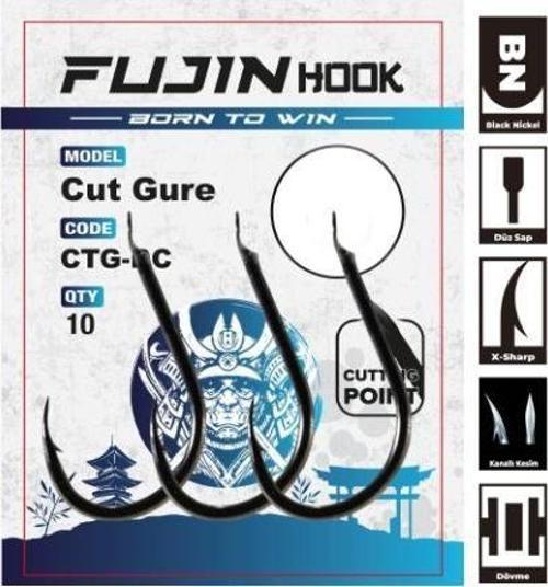 Cut Gure Deliksiz Düz Olta Kancası 12 No.