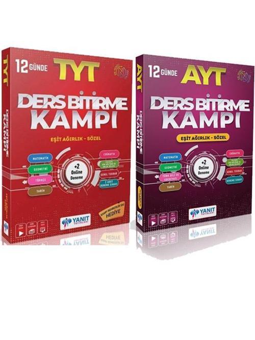 Yanıt TYT AYT Eşit Ağırlık Sözel 12 Günde Ders Bitirme Kampı 2 li Set Yanıt Yayınları