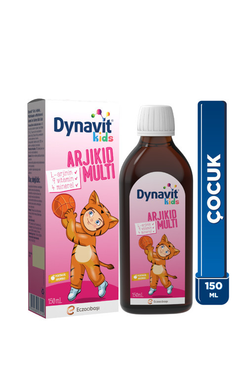 Kids Arjikid Multi Şurup 150 mL - Çocuk için L-Arjinin, Vitamin & Mineral - Büyüme & Kemik Gelişimi