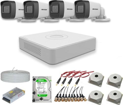2mp 4 kameralı Dış ortam AHD HD-TVI Full Kamera Seti 1TB Disk