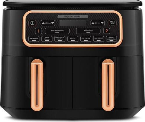 Air Pro Cook Duo Copper Ev Yemeği Xxxl Copper 8 Kişilik 4+4 Litre Airfryer