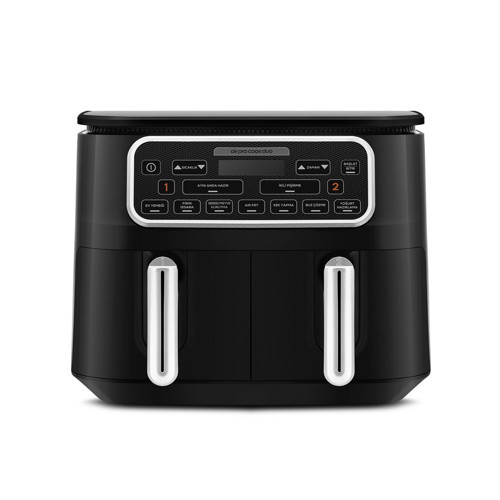 Air Pro Cook Duo Ev Yemeği XXXL Airfryer Black Chrome 8L