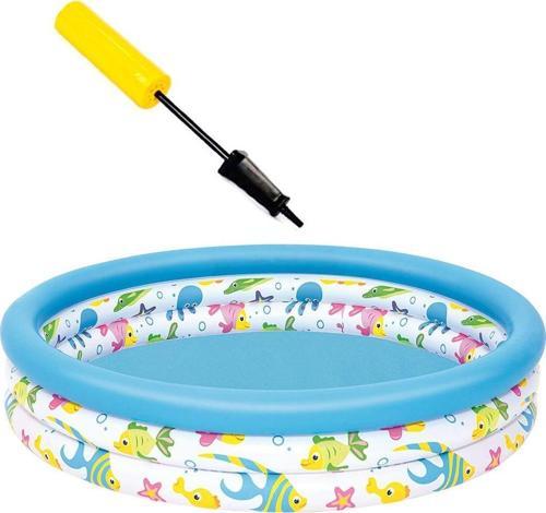 62008 Pompalı Bestway 51009, Desenli Çocuk Havuzu 122x25 cm