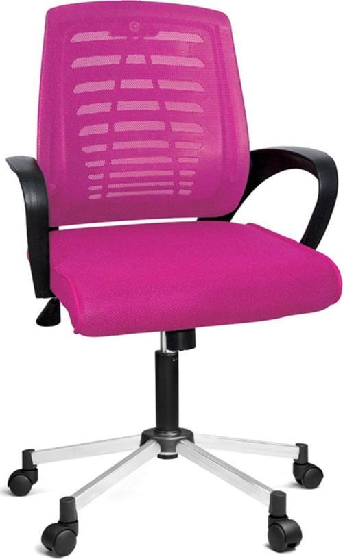 Karizma File Çalişma Koltuğu Metalik Gri Boyalı Ayak Pembe