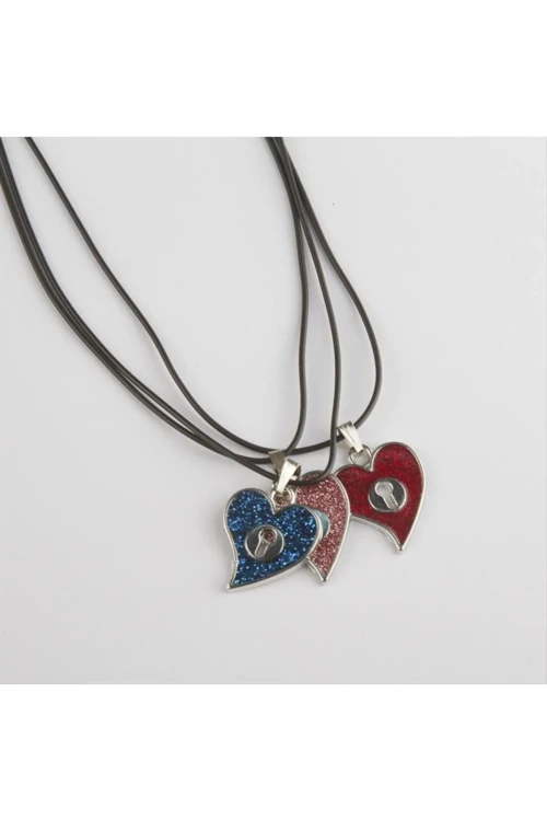 Metal Vinlex Deri Kolye