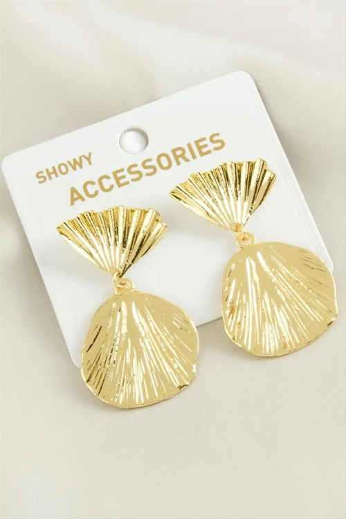Oval Metal Küpe