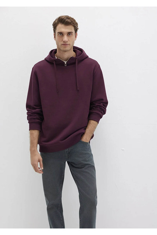 ERKEK KAPÜŞONLU SWEATSHIRT Şarap Bordo 0S10473-70434