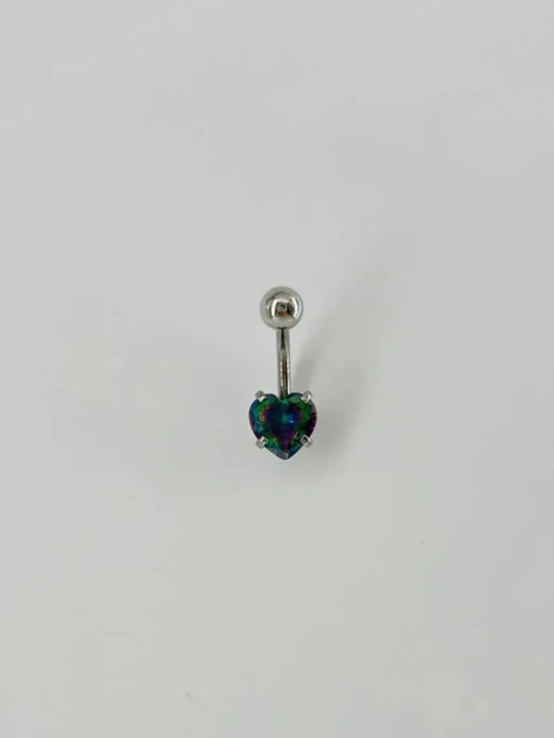 Ieg - Mistik Topaz Taşlı Detaylı Göbek Piercing