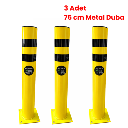 Metal Delinatör Kulaksız Sarı-Siyah 3'lü Set