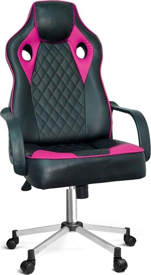 Spider Oyuncu Koltuğu Metalik Gri Boyalı Ayak Pembe