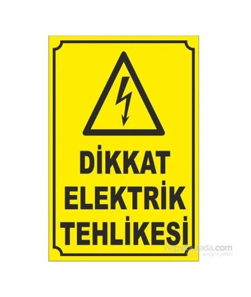 Dikkat Energy Tehlikesi Uyarı Levhası Büyük Boy 30*20cm