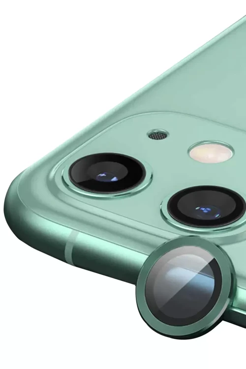 Apple iPhone 11 Raze Metal Kamera Lens - Yeşil