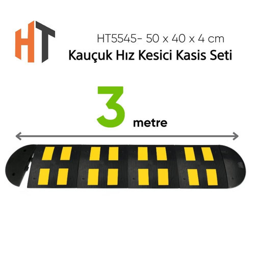 Kauçuk Hız Kesici Kasis Seti 50 x 40 x 4 cm - EKO - 3 Metre
