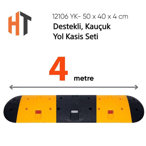 Destekli, Kauçuk Yol Kasisi Seti 4 Metre