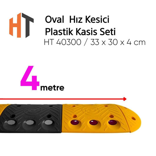 Oval Hız Kesici, Plastik Kasis Seti 4 Metre