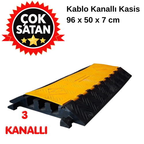 Kablo Kanallı Hız Kesici 3 Kanallı 96 x 50 x 7 cm