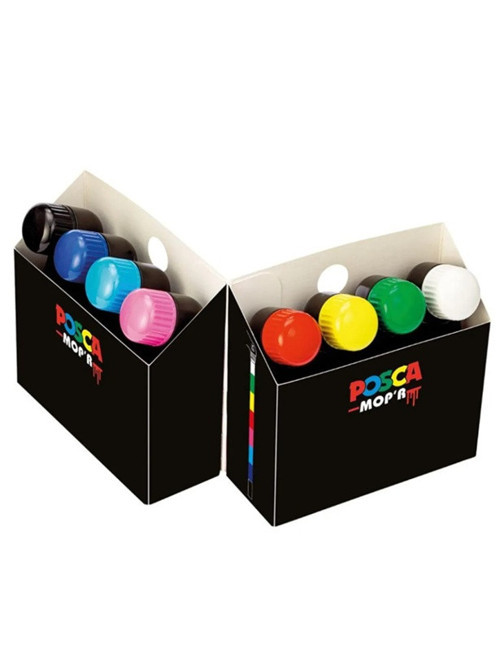 Posca Mop r Su Bazlı Markör Boya Seti 3.0-19.0Mm 8Li