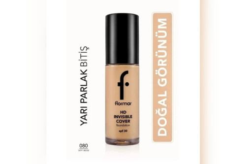 Invisible Cover HD Foundation 080 Soft Beige