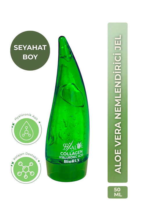 %99 Aloe Vera Jeli, Kolajen Ve Hyaluronik Asit 50Ml 1+1 Hediye(2Adet)